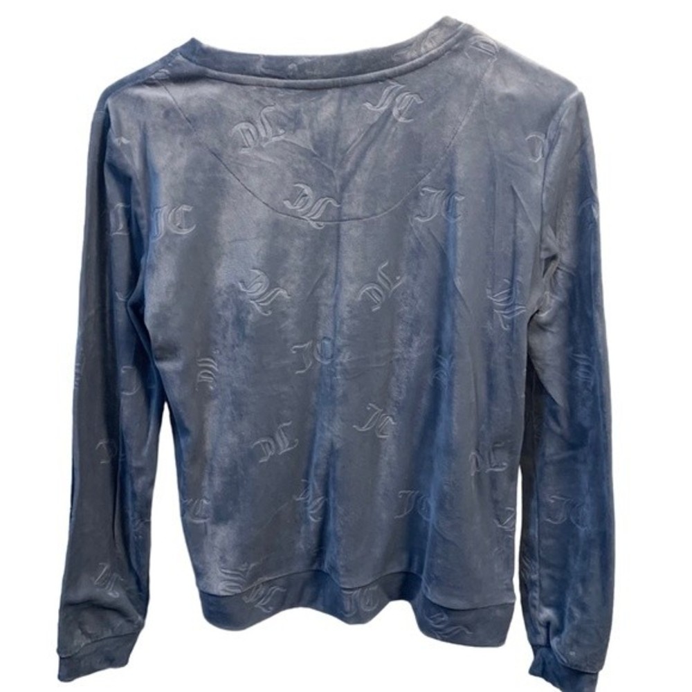 Juicy Couture Grey Velour Logo Sleepwear Sweatshirt. Size Small. - Picture 2 of 7